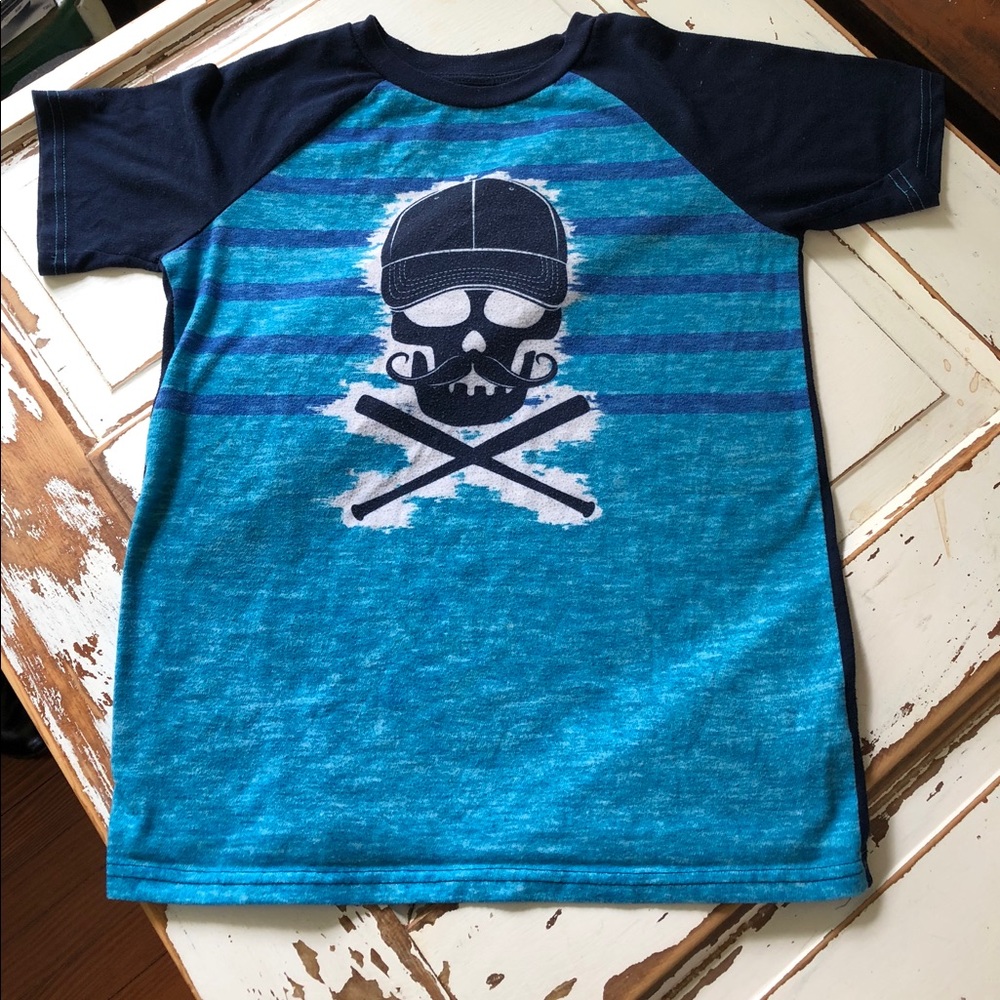 Circo Sleepwear Short Sleeve Shirt Baseball Skull